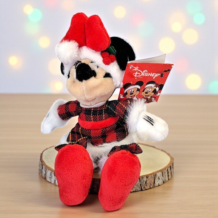 Pel?cia Minnie Mouse Natal 15cm - Disney Original 1 Pelúcia Minnie Mouse Natal 15cm - Disney Original