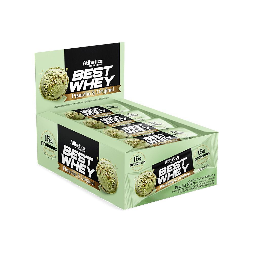 Best Whey Bar Pistache Original - 12 Barras 1 Best Whey Bar (Display com 12 Barras de 49g) Pistache & Original