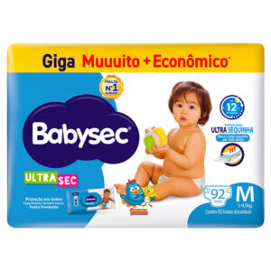 Fralda Babysec Ultra Sec M - 92 Unidades