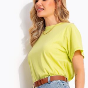 Blusa Feminina Algodão Decote Redondo
