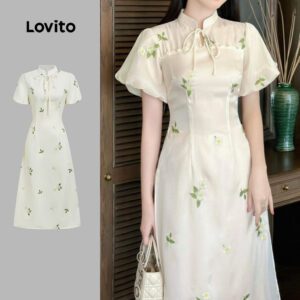 Vestido Vintage Floral Primavera/Verão