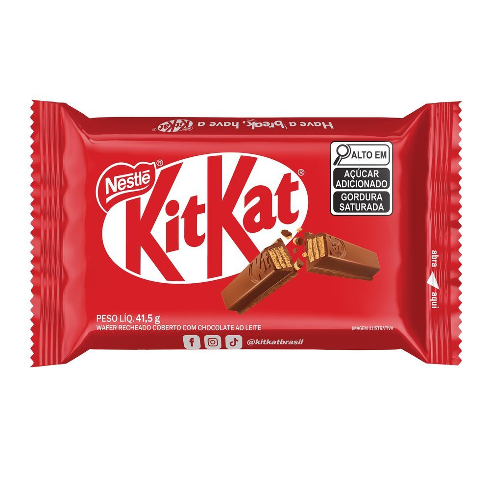 Kit Kat 4 Fingers Chocolate ao Leite Nestlé 41,5g 1 Chocolate Nestlé Kit Kat 41,5g