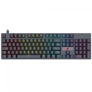 Teclado Gamer SuperFrame Striker, Rainbow, Switch Blue, ABNT2, USB, Full Size, Preto