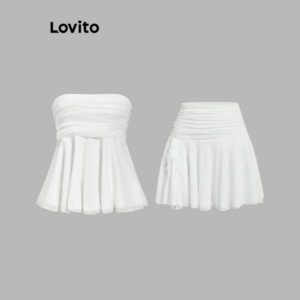 Saia Lisa Drapeada Casual Feminina