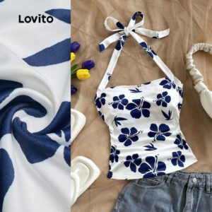 Top Plissado Floral Amarrável - Verão/Primavera