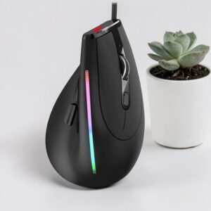 Mouse Ergonômico Vertical Preto 9 Botões