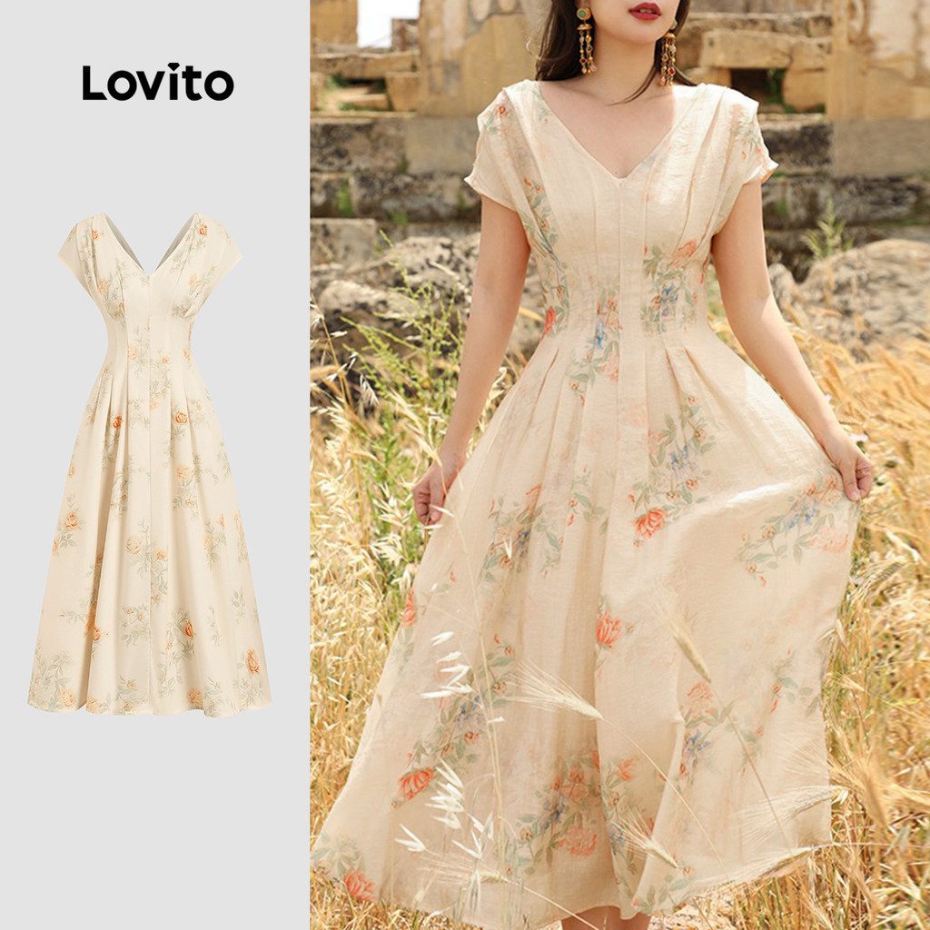 Vestido Casual Floral Primavera/Ver?o 1 Vestido Casual Floral Primavera/Verão