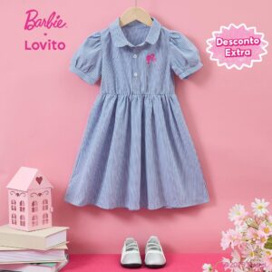 Vestido Barbie Lovito Kids Azul Primavera/Verão
