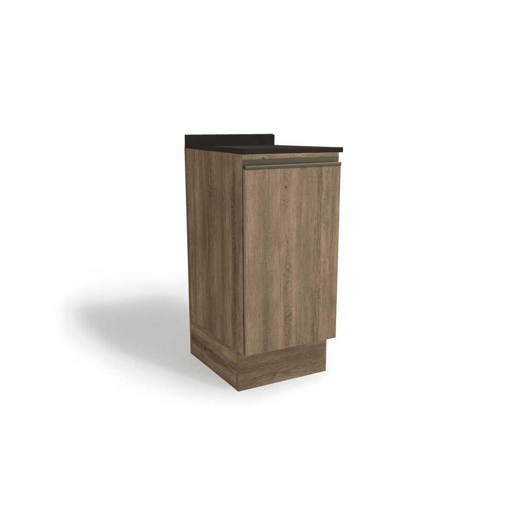 Nicho e Tampo Cozinha Kappesberg Maxxi G741 1 Nicho para Cozinha Maxxi G741 c/ Tampo 40cm Nogal/Preto - Kappesberg