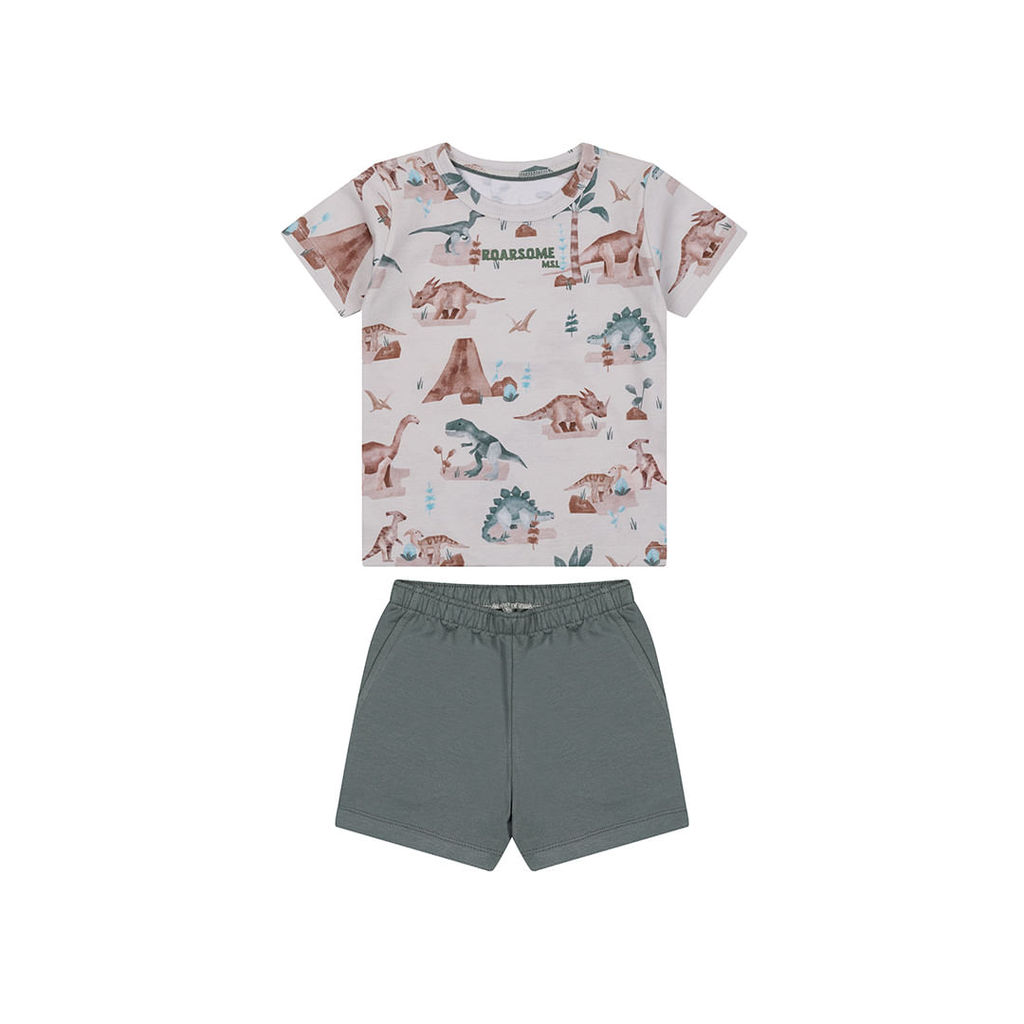 Conjunto Curto Dinossauro Menino Marisol 1 Conjunto Curto Estampado Menino Marisol