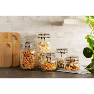 Pote Hermético Vidro 1L Vintage Preto