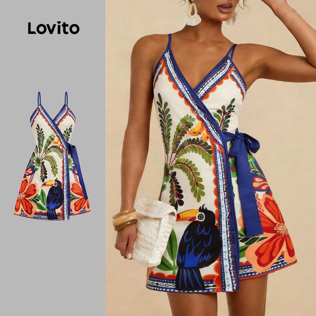 Vestido Boho Tropical Estampado 1 Vestido Boho Tropical Estampado