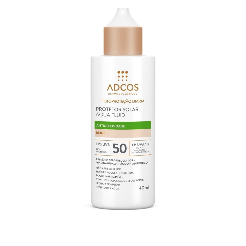 Protetor Solar Facial Adcos FPS50 Beige 1 Protetor Solar Facial Adcos FPS50 Beige