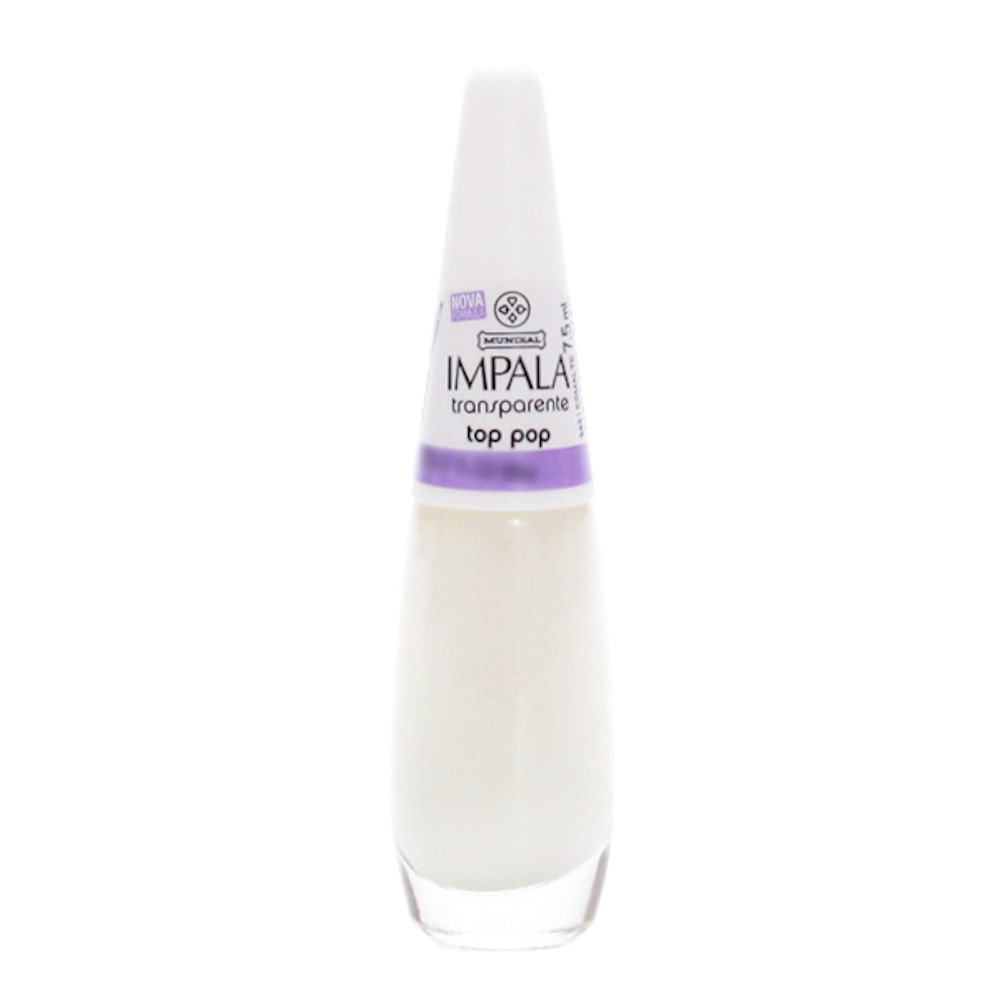 Esmalte Impala Top Pop Transparente 7,5ml 1 Esmalte Impala Cor Top Pop Transparente com 7,5ml