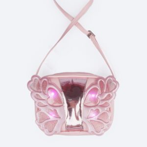 Bolsa Infantil Led Asas Borboleta Rosa