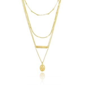 Mix Colares Ouro 18k Nossa Senhora Graças