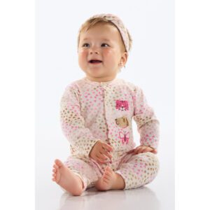 Macaquinho Bebê Estampado Algodão Longo