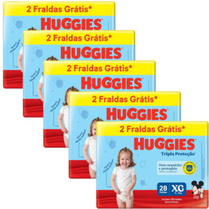 Fralda Huggies Tripla Proteção Meguinha XG - 140 Unidades