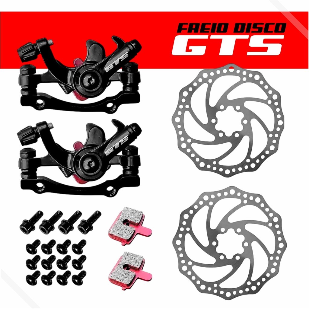 Kit Freio Disco Mec?nico GTS - Par Pin?a Rotor 1 Kit Freio Disco Mecânico GTS - Par Pinça Rotor