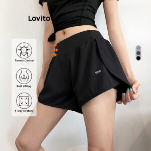 Shorts Esportivos Estampa Letras LNA