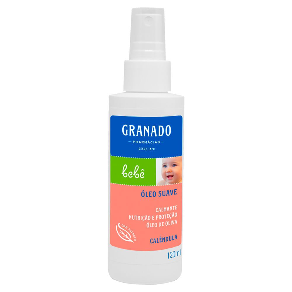 Óleo Suave Bebê Granado Calêndula 120ml 1 Óleo Suave Bebê Granado Calêndula 120ml