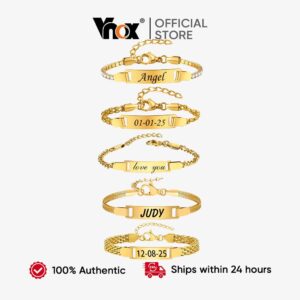 Pulseira Aço Inoxidável com Nome Gravado - Vnox