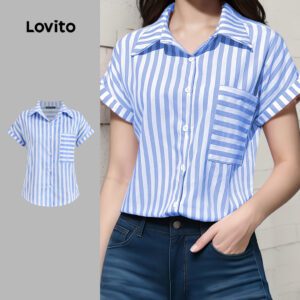 Blusa Casual Colorblock com Bolso - Primavera/Verão