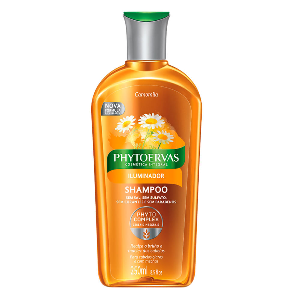 Shampoo Iluminador Sem Sal Phytoervas 250ml 1 Shampoo Phytoervas Iluminador Sem Sal com 250ml