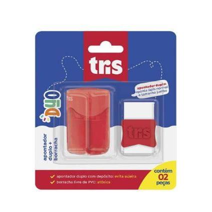 Apontador + Borracha Triangular Duo Cart 2 Peças 1 APONTADOR + BORR TRIS DUO CART 2PCS - 902467