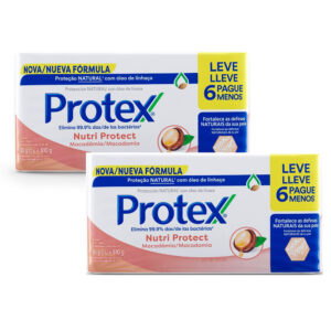 Kit 2 Sabonete em Barra Protex Nutri Protect Macadâmia 85g cada Leve 6 Pague 5