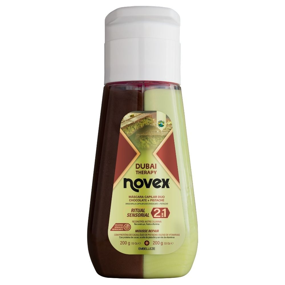 M?scara Capilar Novex Dubai Chocolate Pistache 1 Novex Chocolate Dubai Masc200g+Pista200g