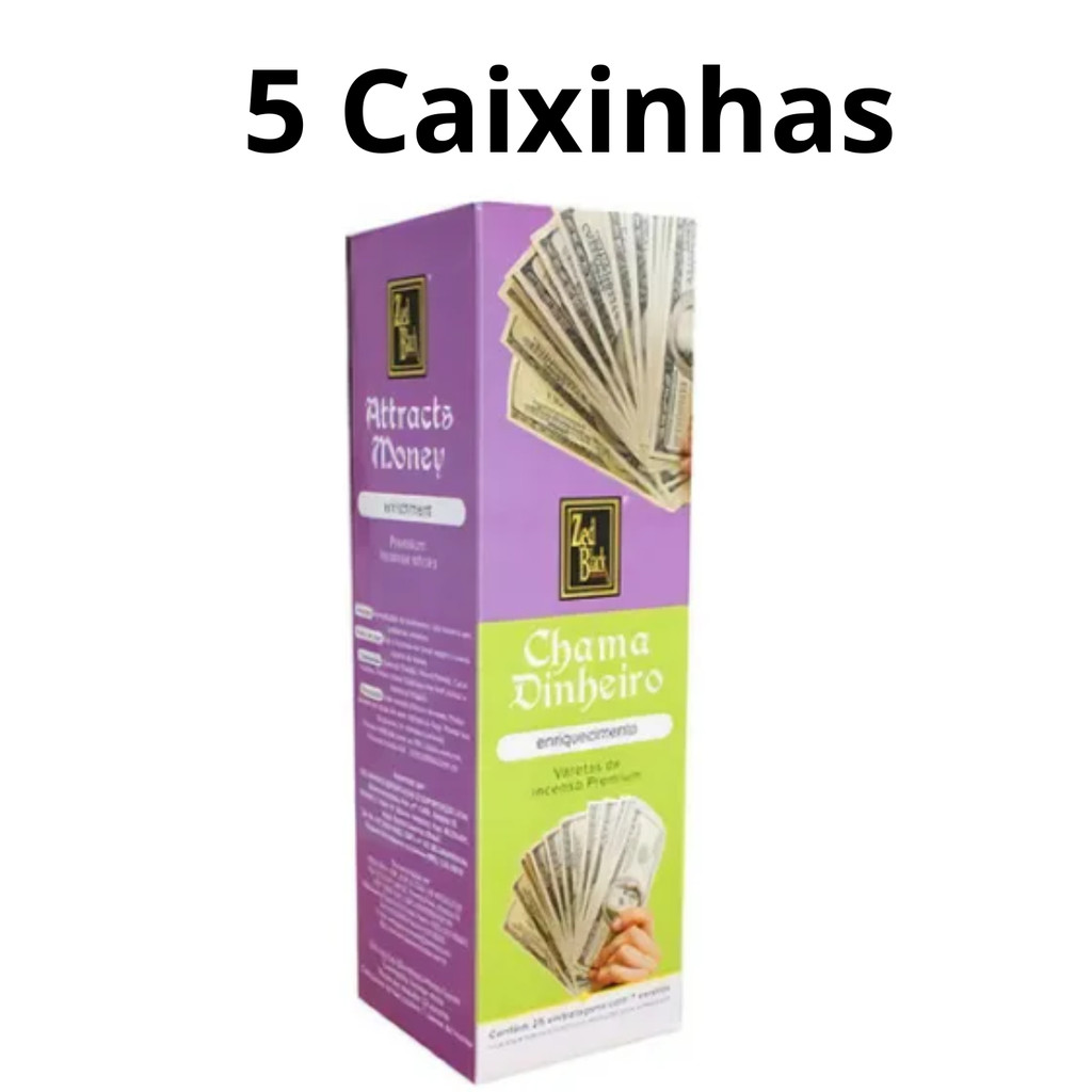 Incenso Indiano Chama Dinheiro ? 5 Caixinhas 1 Incenso Indiano Chama Dinheiro – 5 Caixinhas