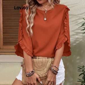 Blusa Lisa Casual Estampada Alface Feminina