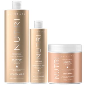 Kit Jacques Janine Hair Care Nutri Shampoo 800ml + Condicionador 440ml + Máscara 400g