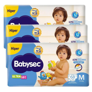 Fralda Descartável Babysec UltraSec 68 Unidades