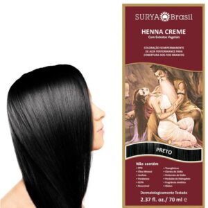 Tintura Capilar Surya Brasil Henna Creme Preto 70ml