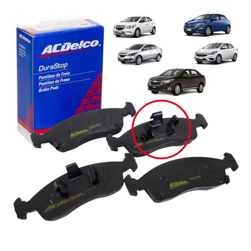Pastilhas Freio Dianteiro Onix, Prisma, Cobalt - ACDelco Original 1 Jogo Pastilhas Freio Dianteiro Onix Prisma 2013/2019 Cobalt 2017/2020 Original Acdelco