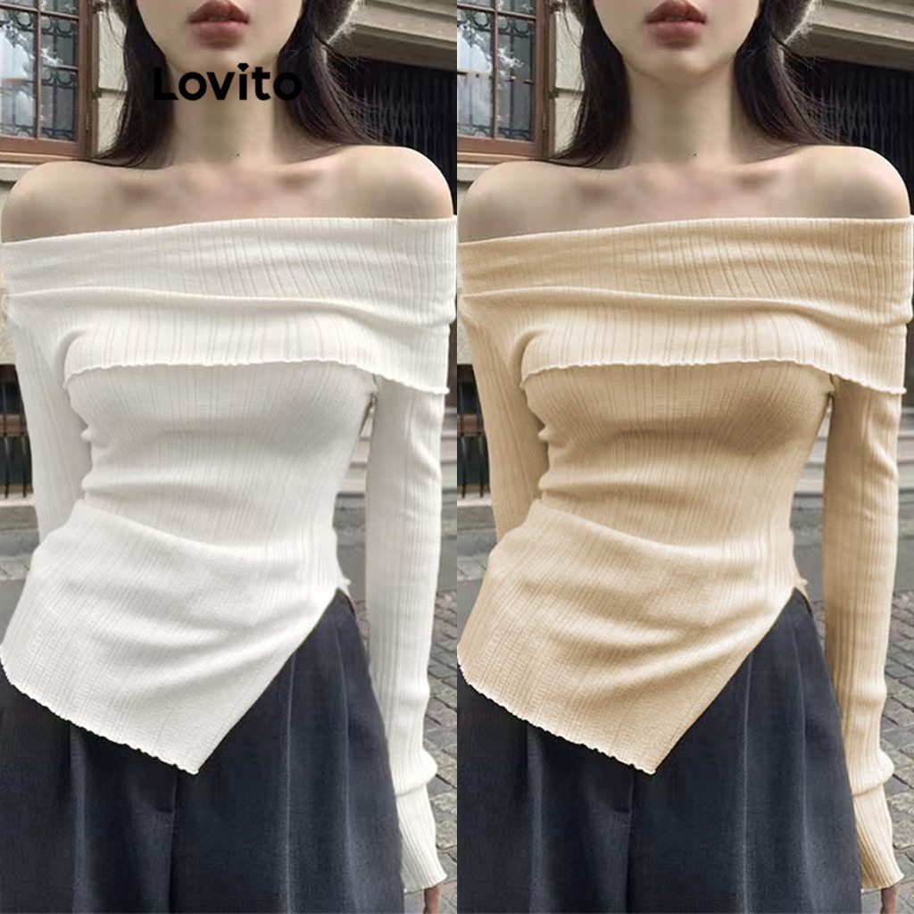 Blusa Lisa Ombro Frio Divis?o Frontal LNA 1 Blusa Lisa Ombro Frio Divisão Frontal LNA
