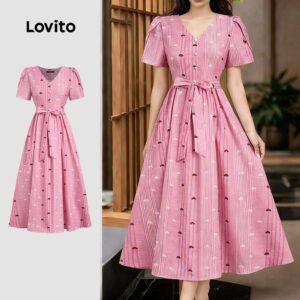 Vestido Elegante Floral Cinza Rosa Feminino