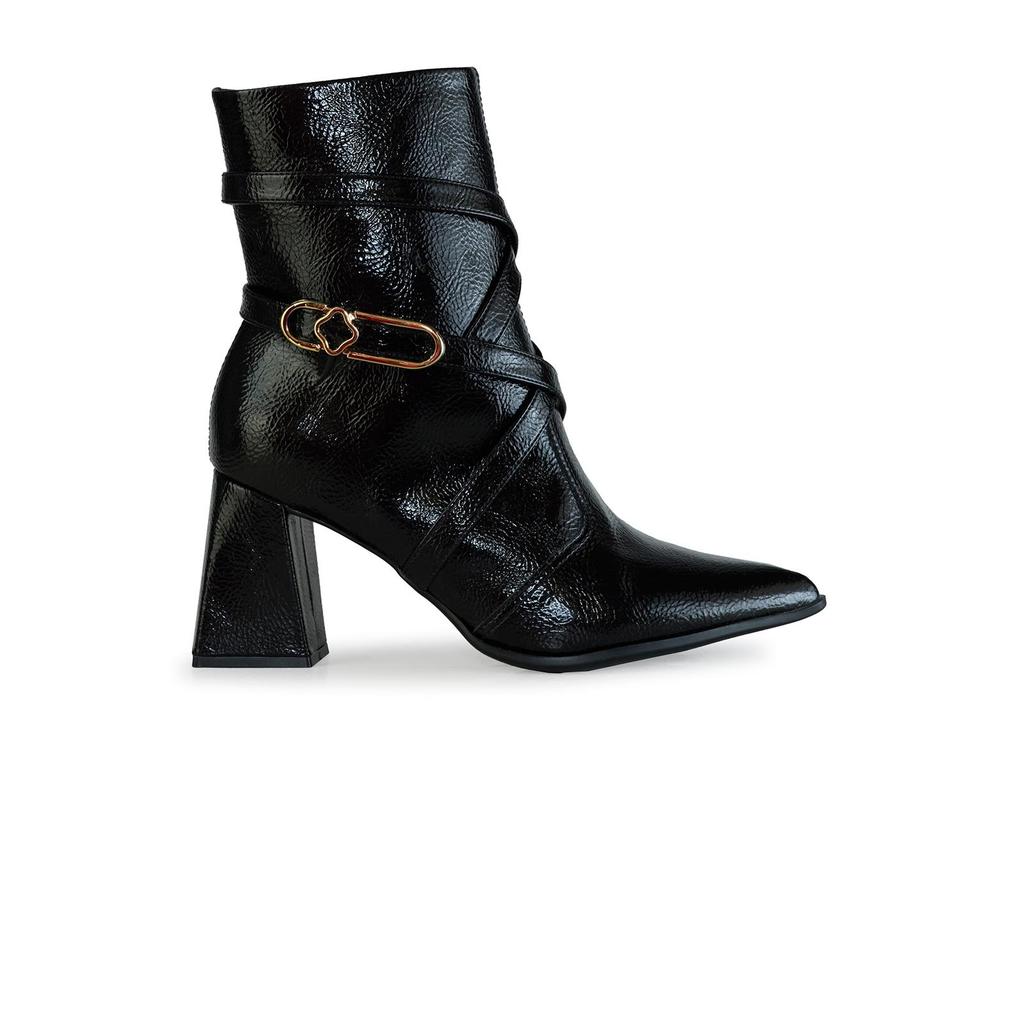 Bota Bebec? Cano Curto Salto Bloco 1 Bota Bebecê Cano Curto Tiras Salto Bloco Conforto