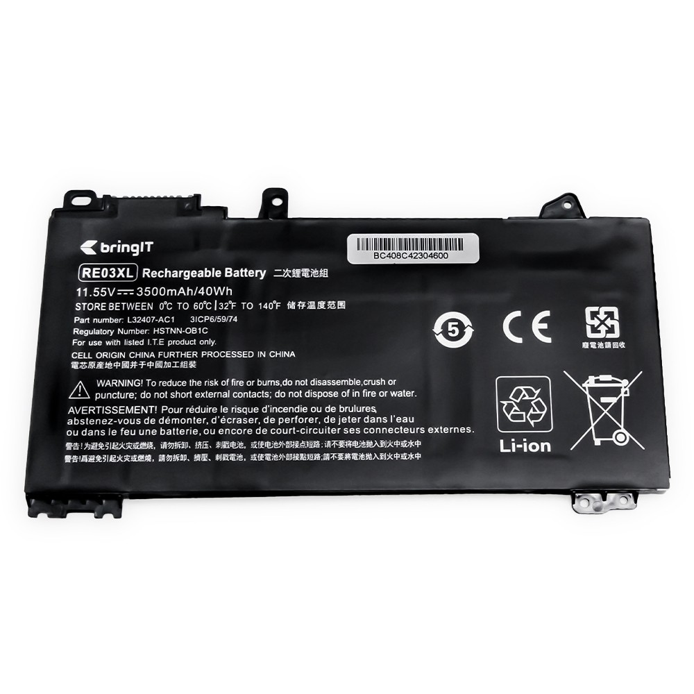 Bateria HP RE03XL 3500mAh - bringIT 1 Bateria para Notebook Hp Part Number RE03XL