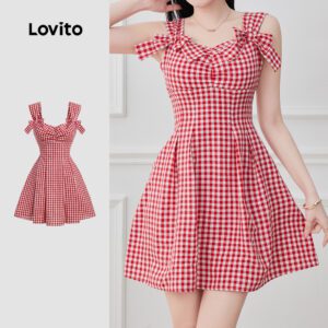 Vestido Feminino Laço Gingham Floral