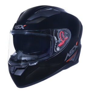 Capacete Moto Integral Fechado ASX City Sv Solid Com Óculos Solar Interno Preto/Grafite Brilho