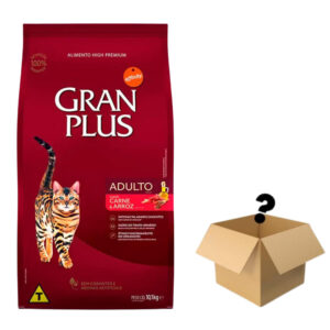 Ração Gran Plus Gatos Adultos Carne E Arroz - 10,1Kg + Surpresa