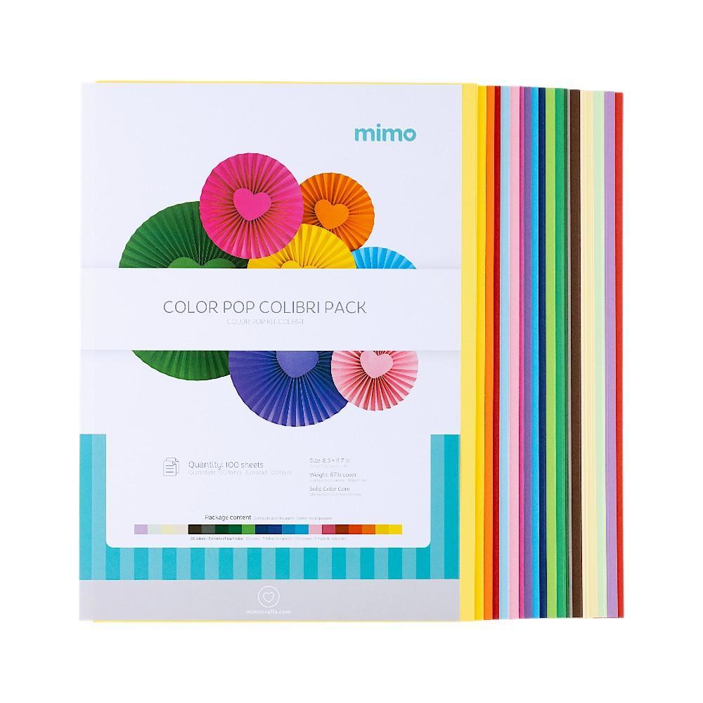 Papel Color Pop Mimo A4 180g - 100 Folhas 1 Papel Color Pop Kit Colibri Mimo - A4 - 180 gr - 100 unds