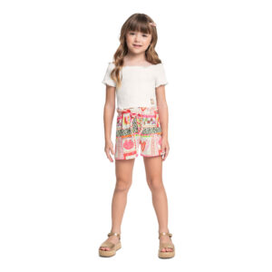 Conjunto Blusa Short Estampado Bee Loop