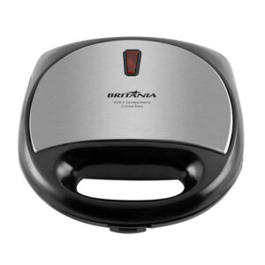Sanduicheira e Grill Britânia Crome Preto/Inox  220 Volts