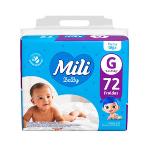 Fralda Mili Baby Tamanho G - 72 Unidades