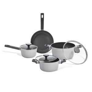 Jogo de Panelas Antiaderentes Indução 4 Peças Oikos