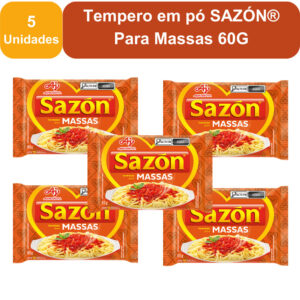 Kit 5 Unidades Tempero em pó SAZÓN® Para Massas 60G